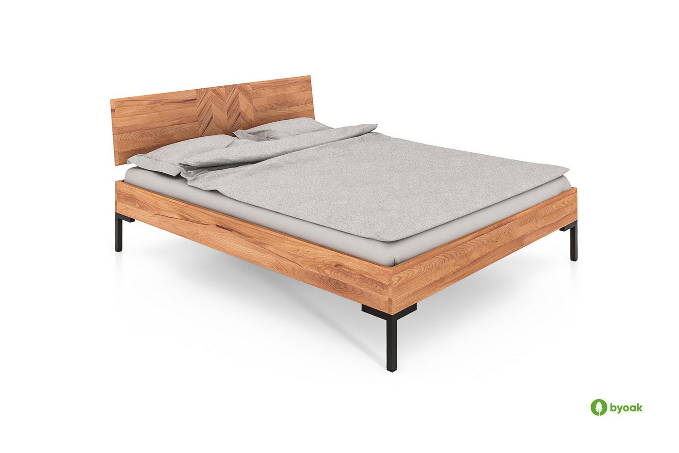 byoak Bett ABIES aus Massivholz, mit Holzkopfteil, Naturgeölt byoak Bett ABIES aus Massivholz, mit Holzkopfteil, Naturgeölt von byoak