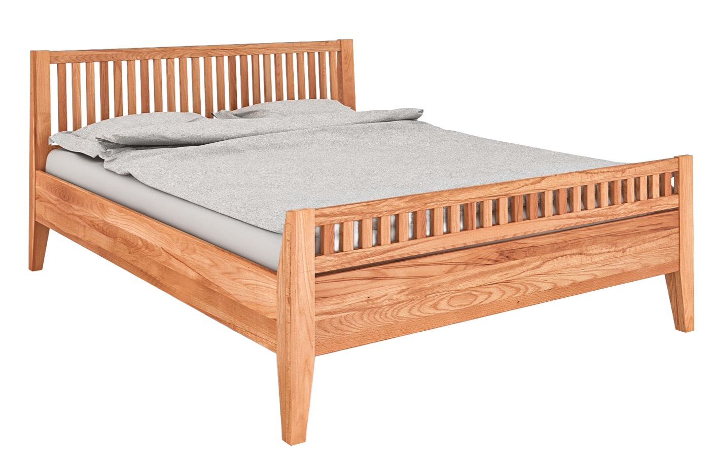 byoak Bett ODYS 120 x 200 aus Massivholz, mit Holzkopfteil, Naturgeölt von byoak