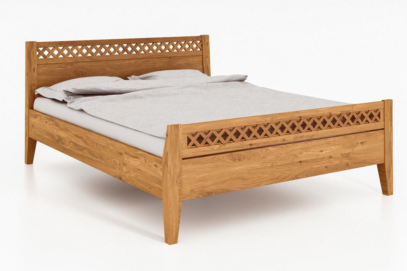 byoak Bett ODYS 120 x 200 aus Massivholz, mit Holzkopfteil, Naturgeölt von byoak