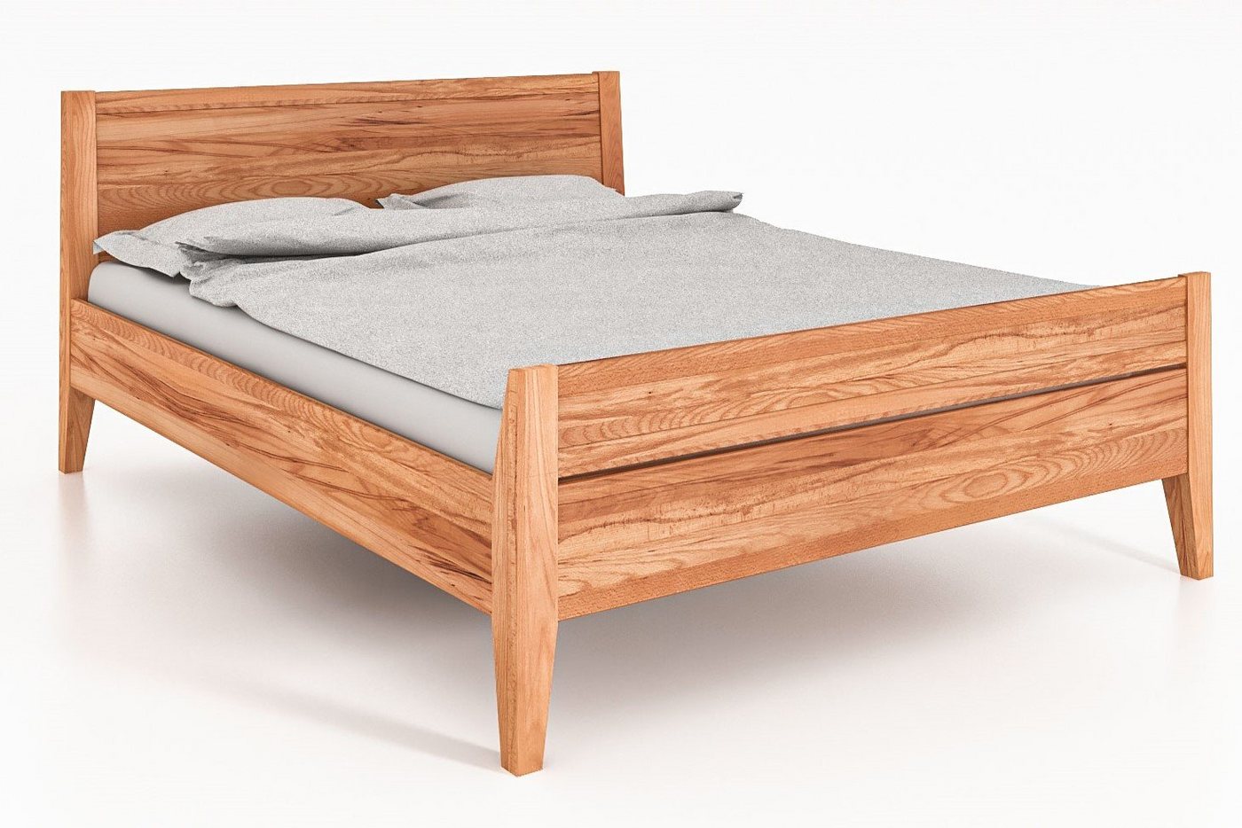 byoak Bett ODYS 120 x 200 aus Massivholz, mit Holzkopfteil, Naturgeölt von byoak