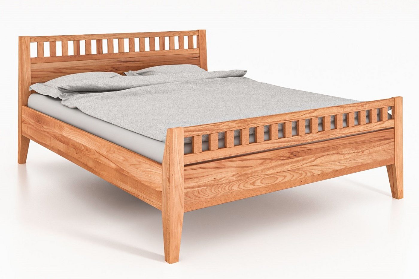 byoak Bett ODYS 120 x 200 aus Massivholz, mit Holzkopfteil, Naturgeölt von byoak