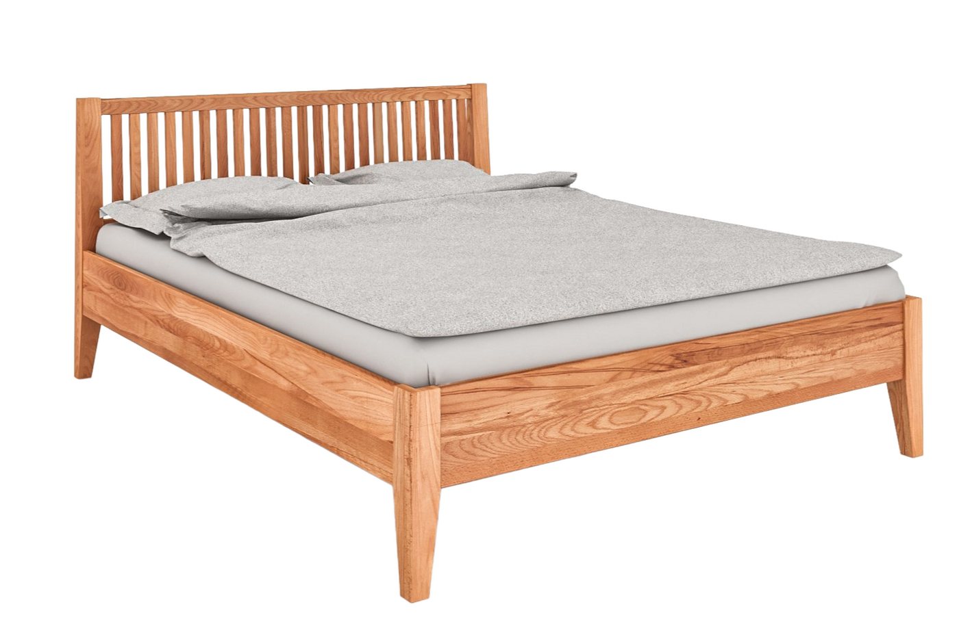 byoak Bett ODYS 140 x 200 aus Massivholz, mit Holzkopfteil, Naturgeölt von byoak