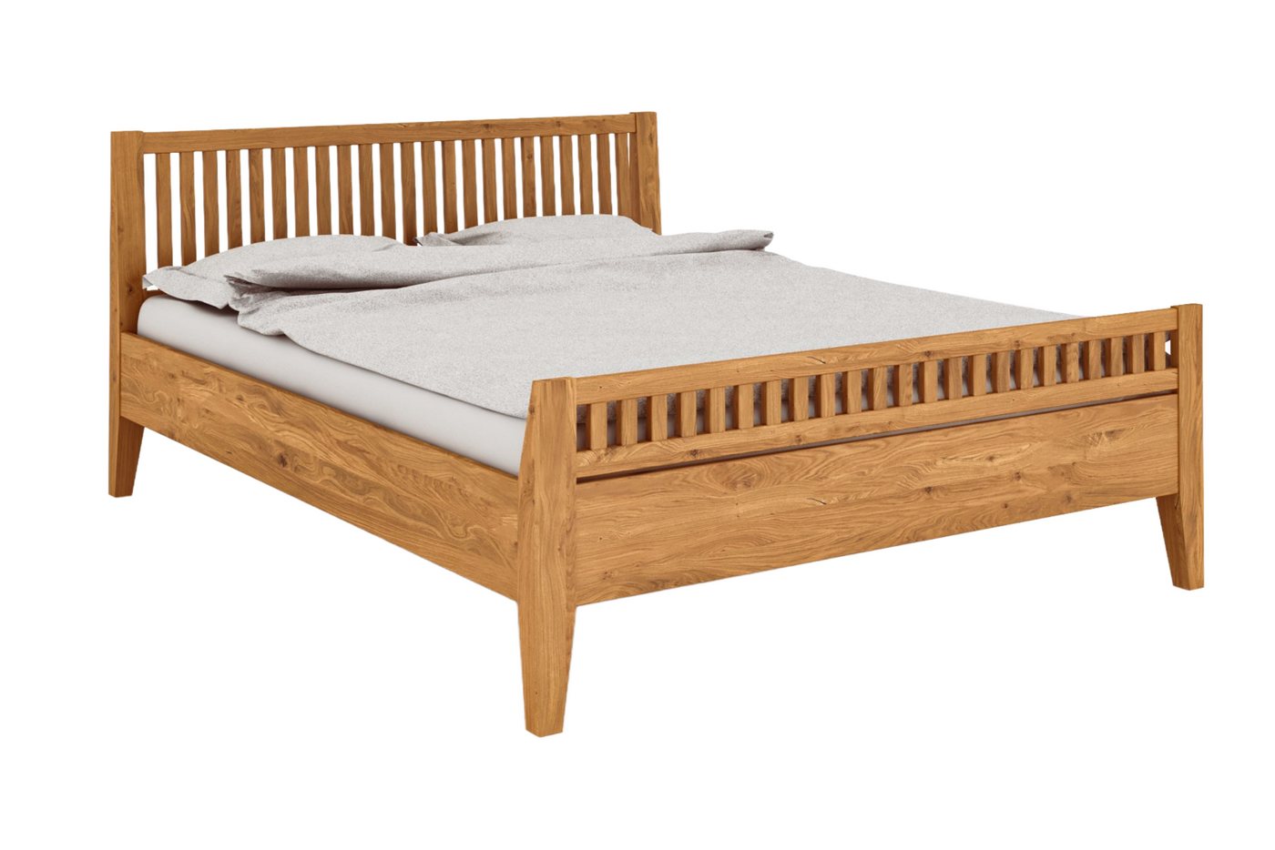 byoak Bett ODYS 140 x 200 aus Massivholz, mit Holzkopfteil, Naturgeölt von byoak