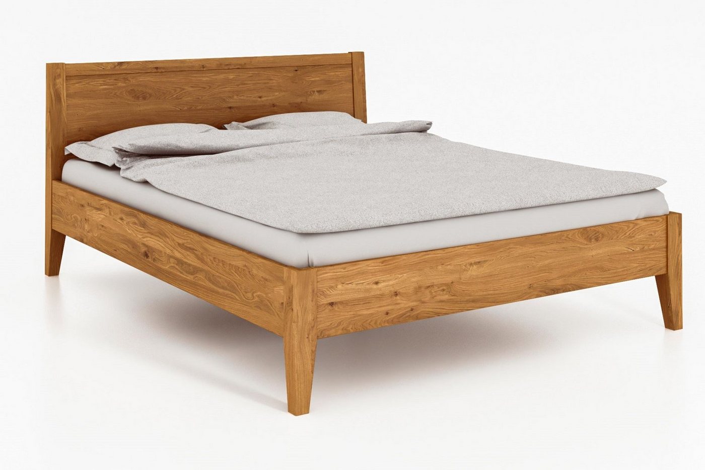 byoak Bett ODYS 200 x 190 aus Massivholz, mit Holzkopfteil, Naturgeölt von byoak