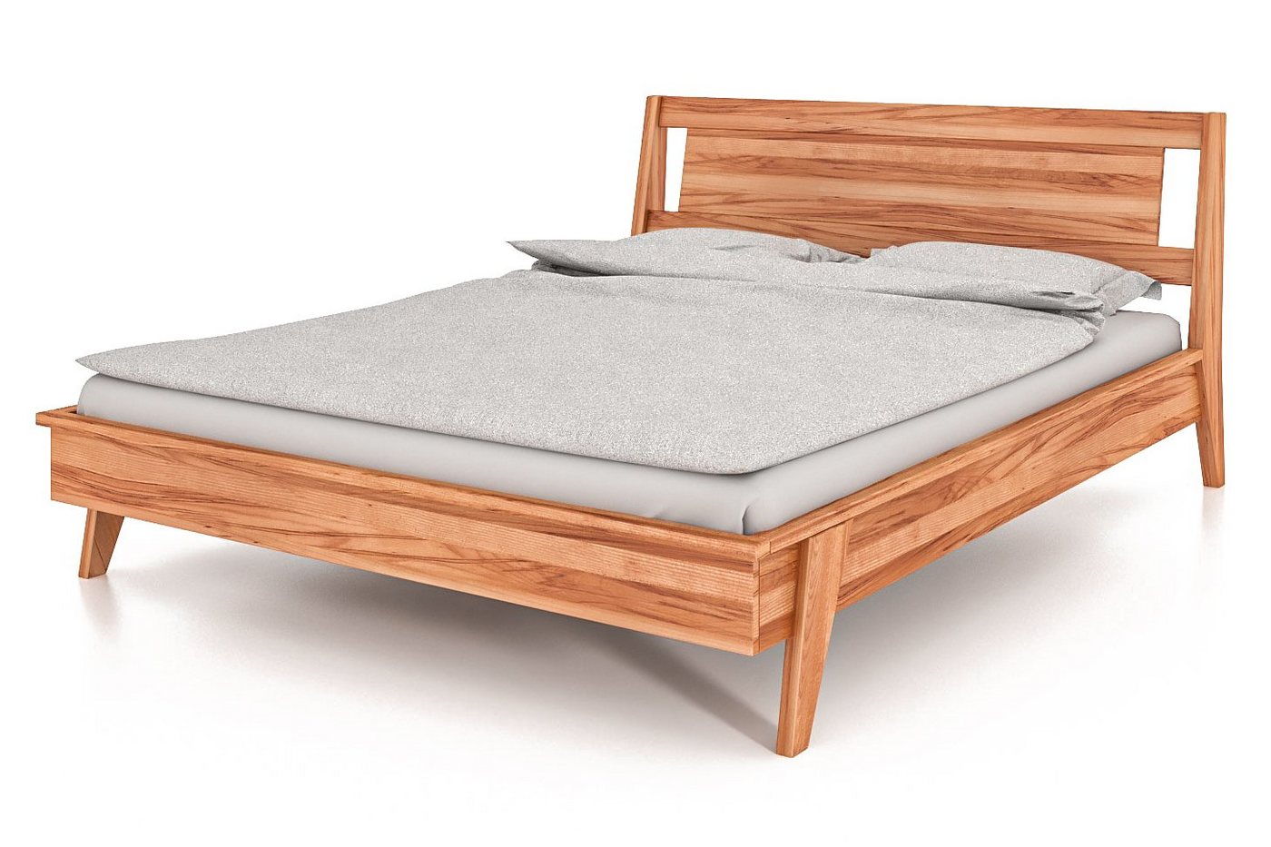 byoak Bett RETRO 100 x 200 aus Massivholz, mit Holzkopfteil, Naturgeölt von byoak