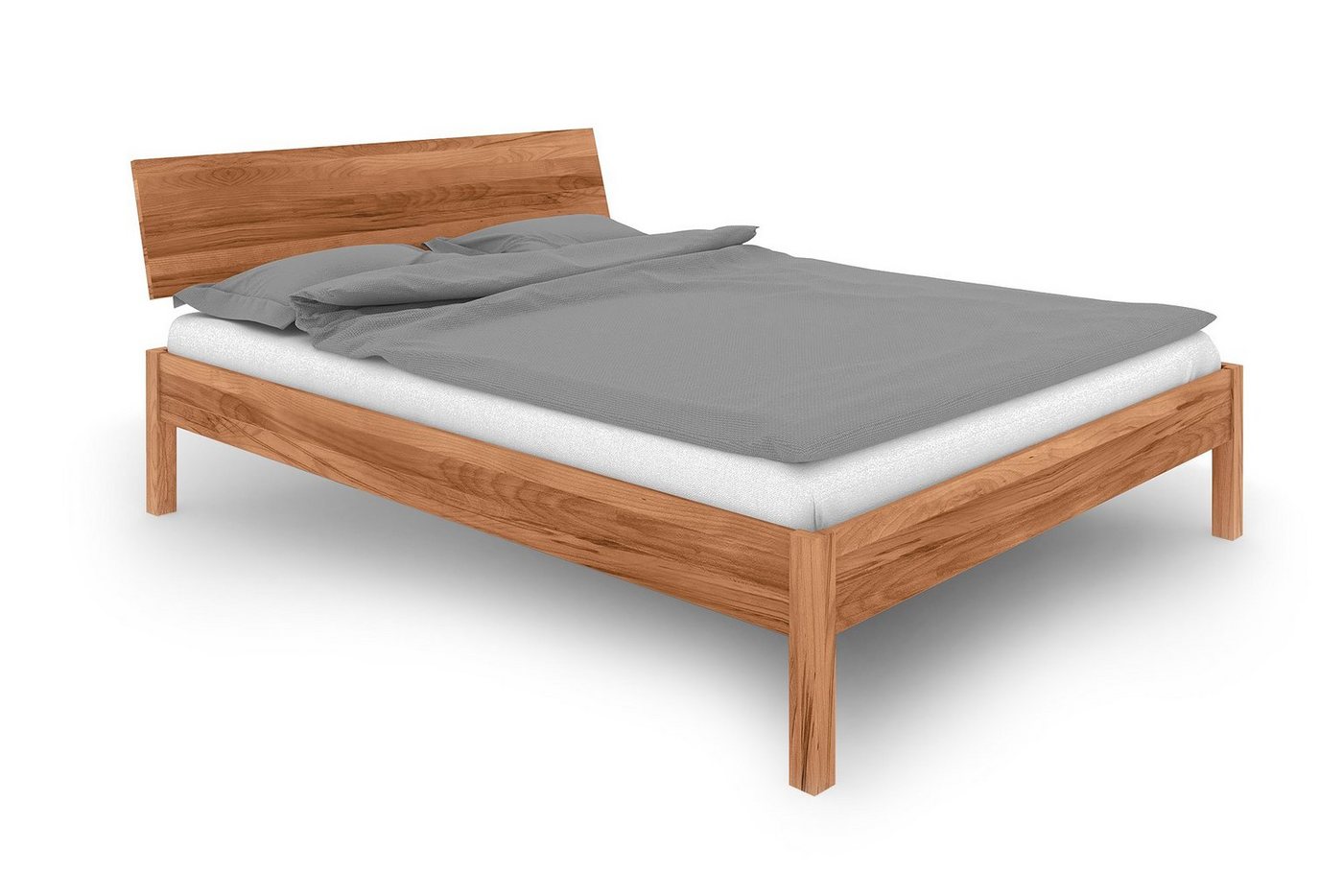 byoak Bett VENTO A-0 120 x 200 aus Massivholz, mit Holzkopfteil, Naturgeölt von byoak