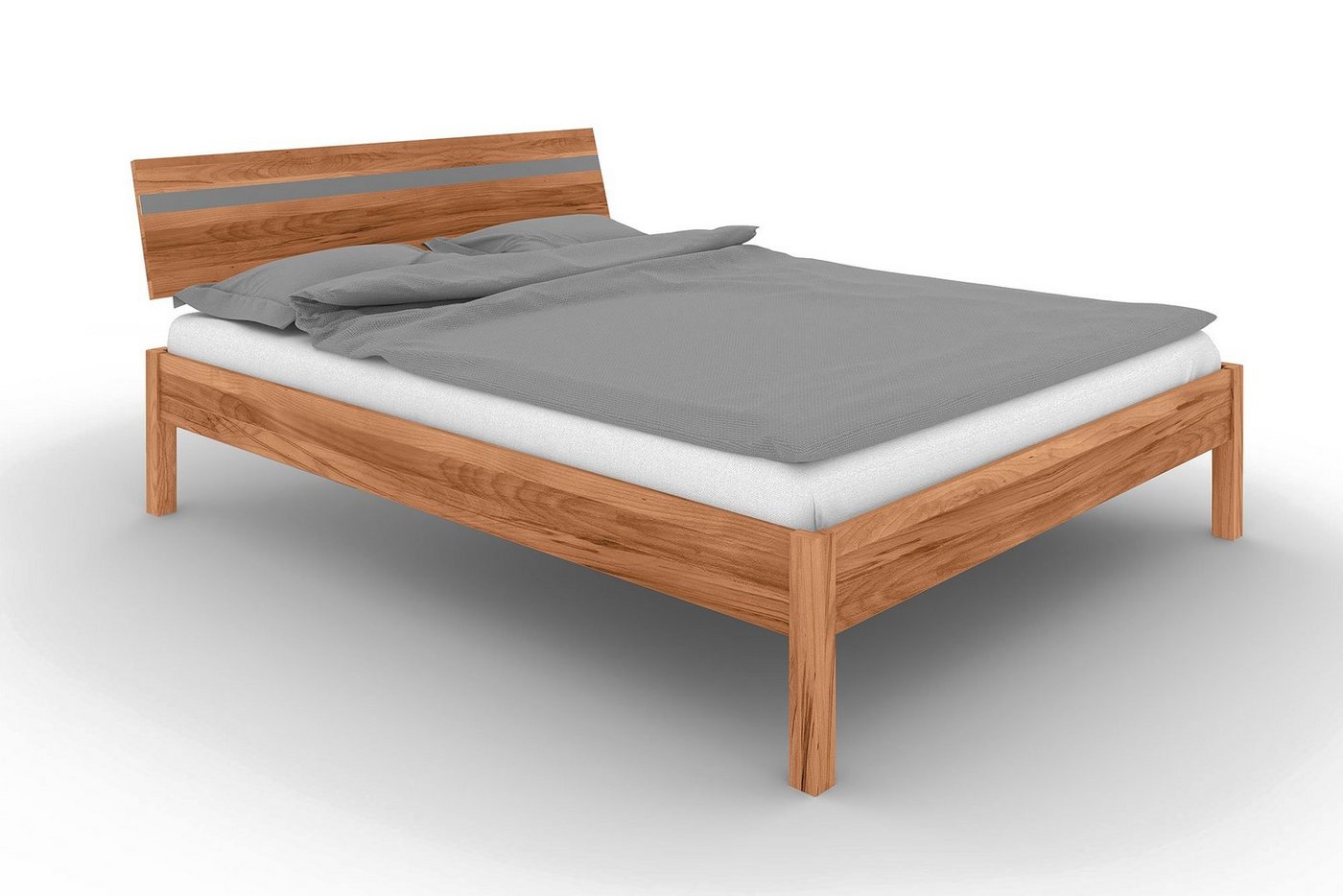 byoak Bett VENTO A-1 120 x 200 aus Massivholz, mit Holzkopfteil, Naturgeölt von byoak