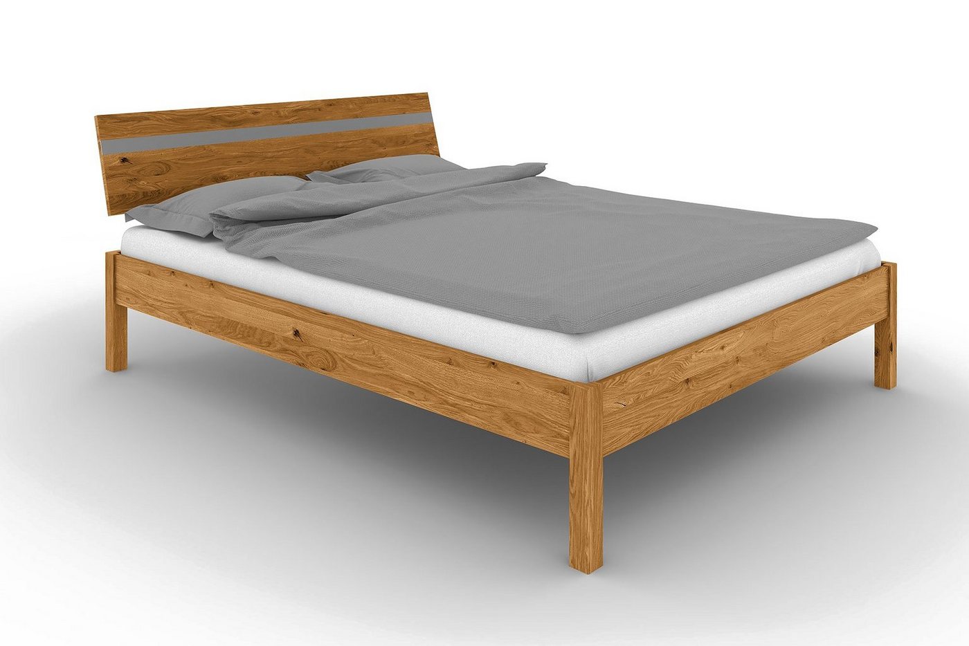 byoak Bett VENTO A-1 120 x 200 aus Massivholz, mit Holzkopfteil, Naturgeölt von byoak