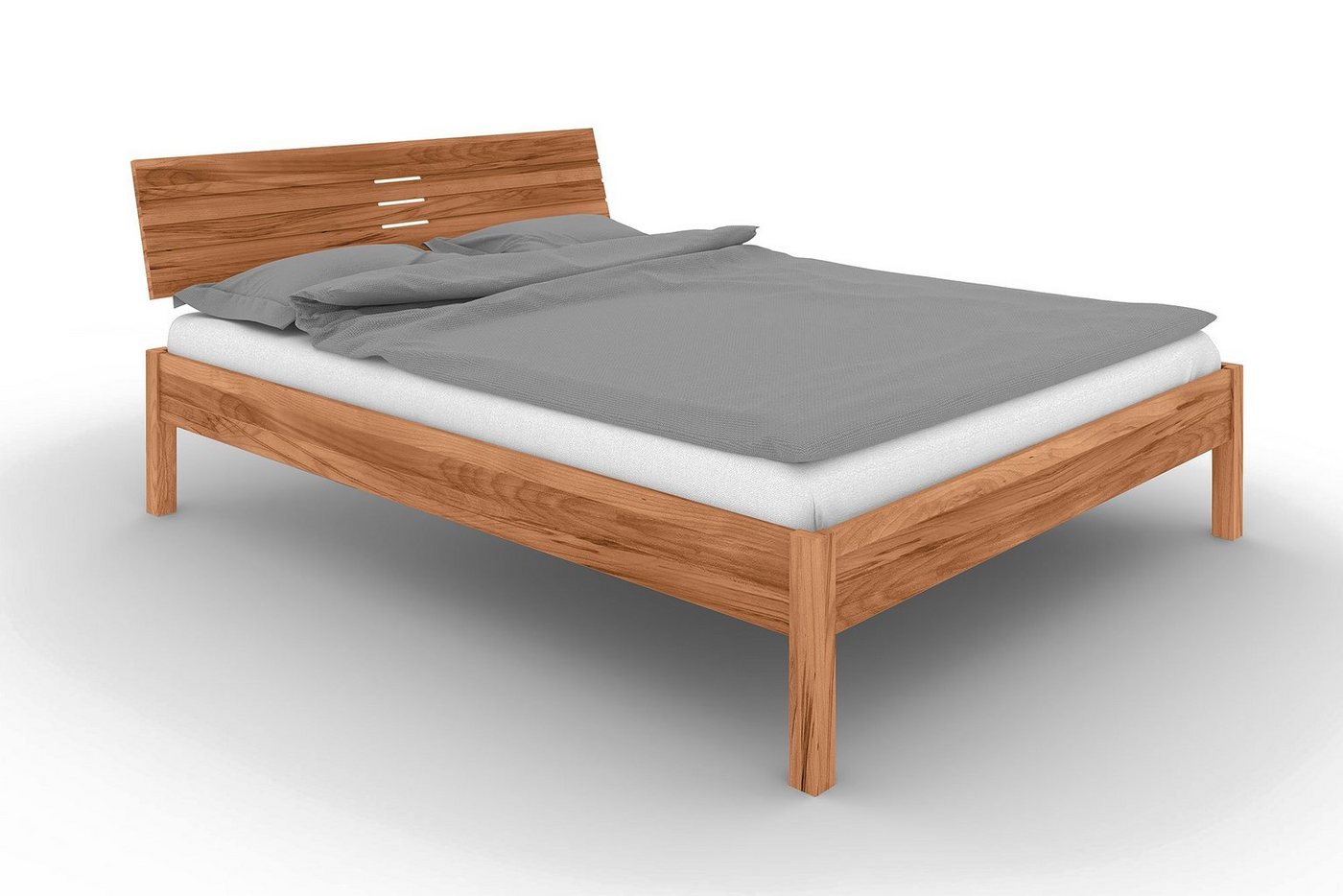 byoak Bett VENTO A-2 100 x 210 aus Massivholz, mit Holzkopfteil, Naturgeölt von byoak