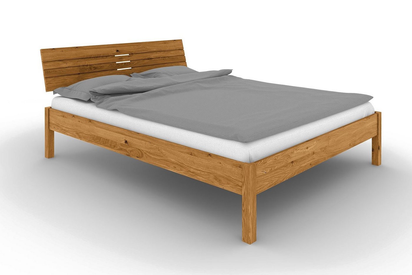 byoak Bett VENTO A-2 180 x 200 aus Massivholz, mit Holzkopfteil, Naturgeölt von byoak