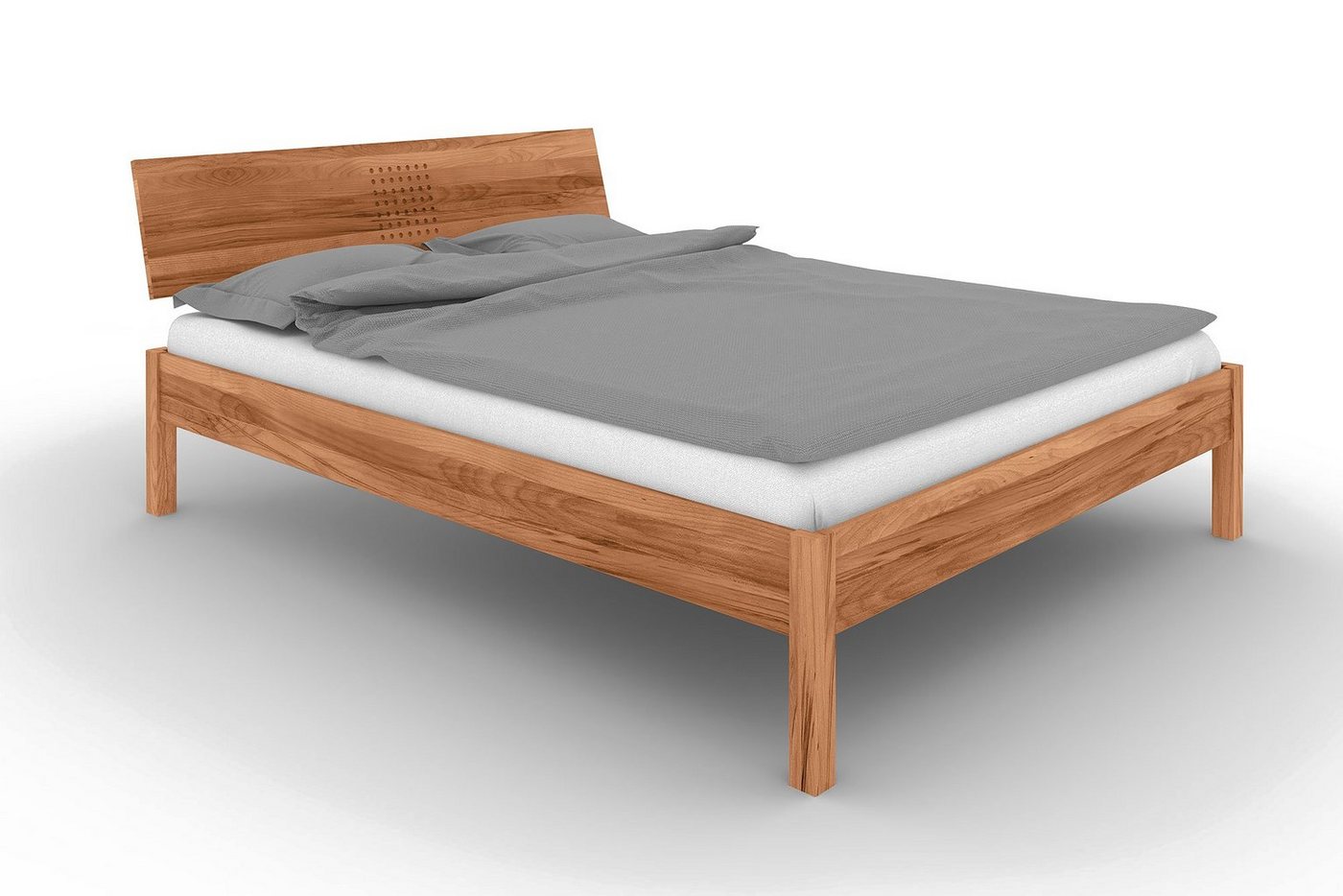 byoak Bett VENTO A-3 120 x 200 aus Massivholz, mit Holzkopfteil, Naturgeölt von byoak