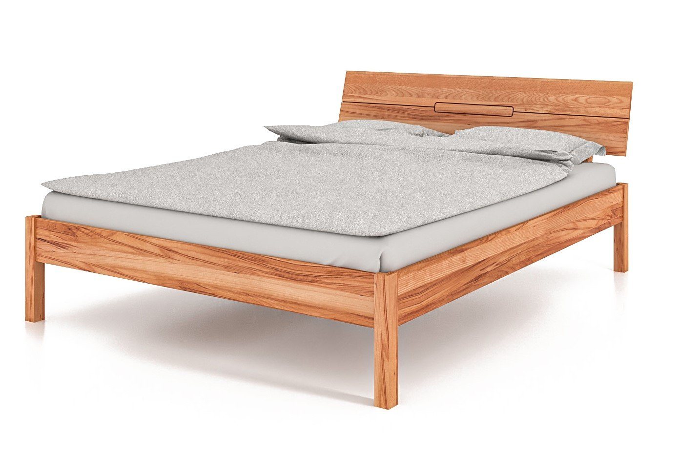 byoak Bett VENTO A-9 120 x 190 aus Massivholz, mit Holzkopfteil, Naturgeölt von byoak