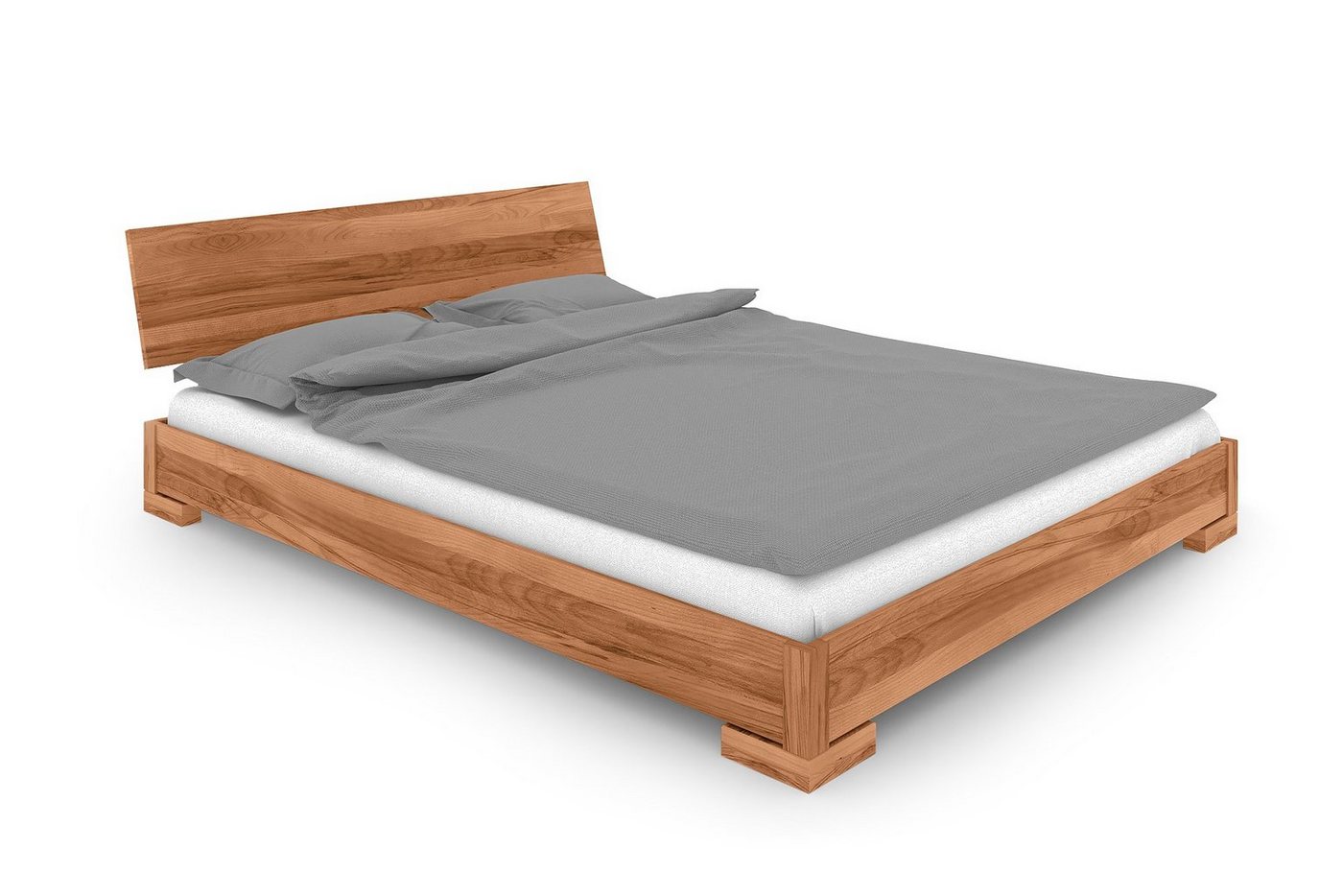 byoak Bett VENTO E-0 100 x 190 aus Massivholz, mit Holzkopfteil, Naturgeölt von byoak