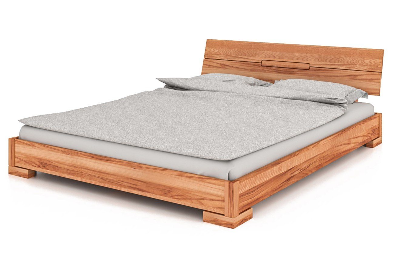 byoak Bett VENTO E-9 140 x 200 aus Massivholz, mit Holzkopfteil, Naturgeölt von byoak