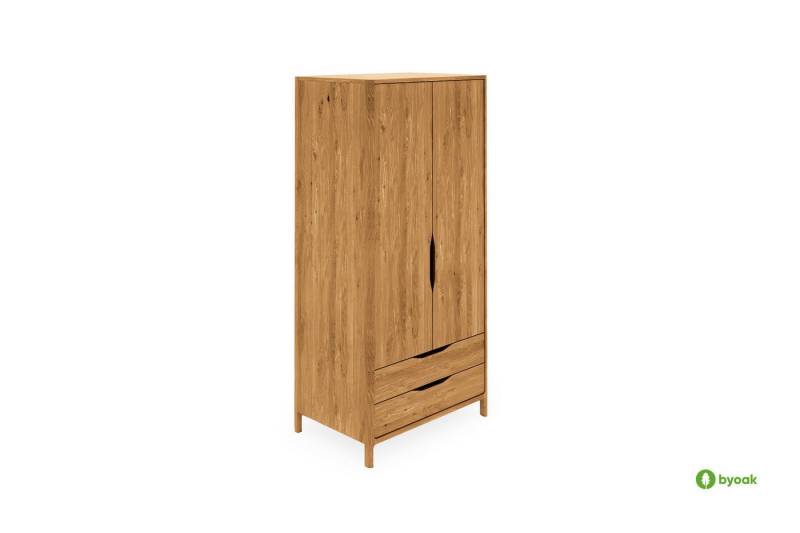 byoak Kleiderschrank TWIG aus Massivholz Wildeiche Naturgeölt von byoak