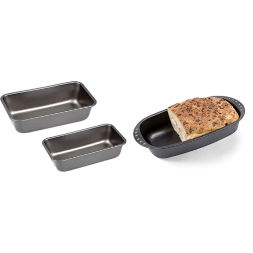 c|h|g Set 263-02 Kasten- und Brotbackformen & 19-03 Brotbackform, antihaftbeschichtet, anthrazit/metallic, 37 x 20 x 7 cm von c|h|g