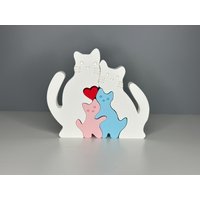 Einzigartiges Kleines 3D-Gedrucktes Puzzle Bunte Katzenfamilie Einzigartiges Kleines 3D-Gedrucktes Puzzle Bunte Katzenfamilie von cAPPacityGmbH