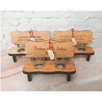 Personalisierbare Schnapsbank Mit Wunschgravur Inkl. 2 Gläser Wunschtext, Hochzeitsgeschenk Custom, Geschenk Braut Und Bräutigam Lasergravur von cCreativeLaser