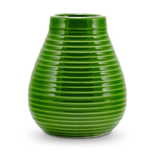caámate. Mate Tee Becher ● keramik Kalebasse ● leichte Reinigung + einfache Zubereitung für den puren Geschmack (grün) von caámate.