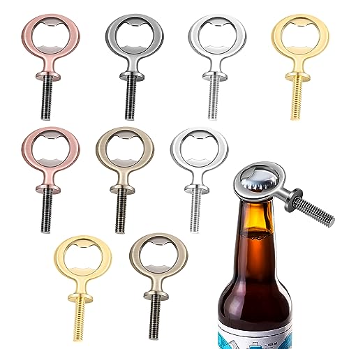 caapmony 10 StüCke Metall FlaschenöFfner Rohlinge Edelstahl FlaschenöFfner EinsäTze Satz Gewinde BieröFfner Hardware von caapmony