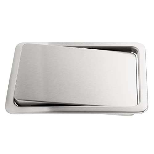 caapmony Edelstahl MüLl Klappen Deckel MüLleimer AbdeckspüLung Eingebauter Balance Schaukel Klappen MüLl Deckel für die KüChen Arbeits Platte A. von caapmony