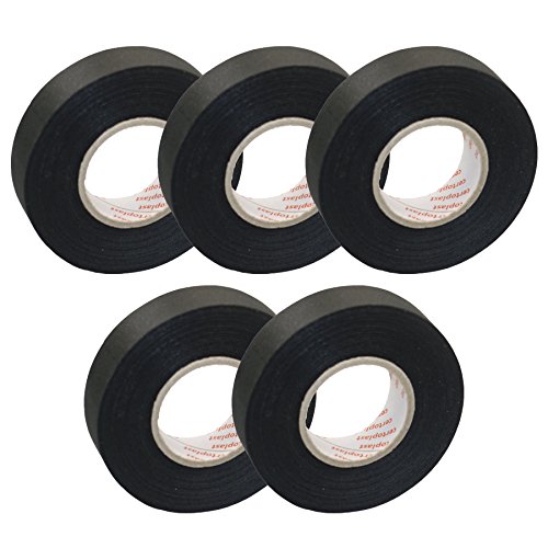 (0,115€/m) 5x Tape Klebeband Rolle a 25m x 19mm Gewebeband 125°C KFZ Elektro Industrie von cable solution