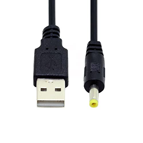 Cablecc 2 Stück/Los, 150 cm, 24 AWG USB 2.0 Stecker Typ-A auf 5 V DC 4,0 x 1,7 mm DC, rundes Steckerkabel von cablecc