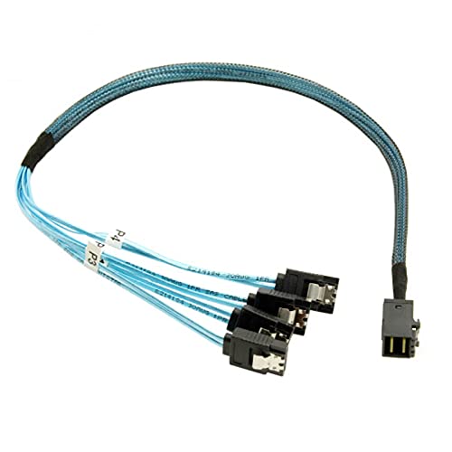 Cablecc Internes Mini SAS HD SFF-8643 Host auf 4 SATA 7-polige Zielfestplatte 6 Gbit/s Datenserver Raid Kabel von cablecc