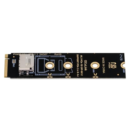 cablecc PCI-E4.0 M.2 M-Key auf Oculink SFF-8612 SFF-8611 Vertikaler Hostadapter für NVME U.2 SSD 2280 eGPU von cablecc