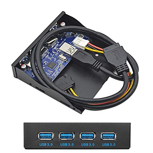 Cablecc USB 3.0 HUB 4 Ports Front Panel auf Motherboard 20pin Connector Kabel für 3,5 Zoll Diskettenschacht von cablecc