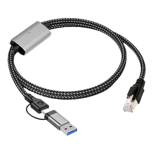 cablecc 1000Mbps Combo USB Typ-A & Typ-C USB-C zu Ethernet Kabel RJ45 Stecker Kabel Direkt Verbunden Gigabit LAN Netzwerk cablecc 1000Mbps Combo USB Typ-A & Typ-C USB-C zu Ethernet Kabel RJ45 Stecker Kabel Direkt Verbunden Gigabit LAN Netzwerk von cablecc