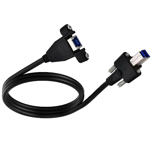 cablecc 50 cm Dual Rändelschrauben USB 3.0 Rückwandmontage B Stecker auf Buchse B Typ Verlängerungskabel cablecc 50 cm Dual Rändelschrauben USB 3.0 Rückwandmontage B Stecker auf Buchse B Typ Verlängerungskabel von cablecc