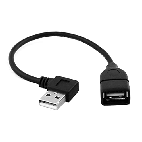 Cablecc 90 Grad rechtwinkliges USB 2.0 A Stecker auf USB Buchse Verlängerungskabel 20cm von NFHK