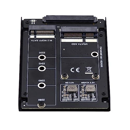 cablecc B+M SSD-Karte Dual MSATA NGFF JBOD Raid0 Span Bridge zu SATA Combo 2,5-Zoll-HDD-Festplattengehäuse von cablecc