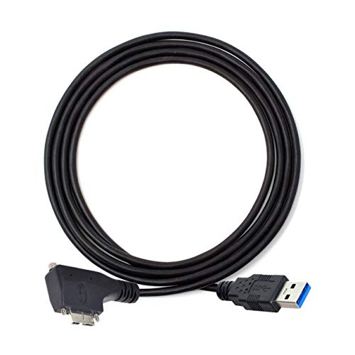 cablecc Micro-USB-Halterung auf USB-3.0-Datenkabel für Industriekamera, 90 Grad, links abgewinkelt, 5 m von cablecc