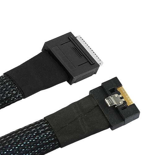 cablecc Oculink PCIe PCI-Express Datenkabel, aktiv, SFF-8611 8i auf SFF-8654 8i 8X Slimline SSD 50cm von cablecc