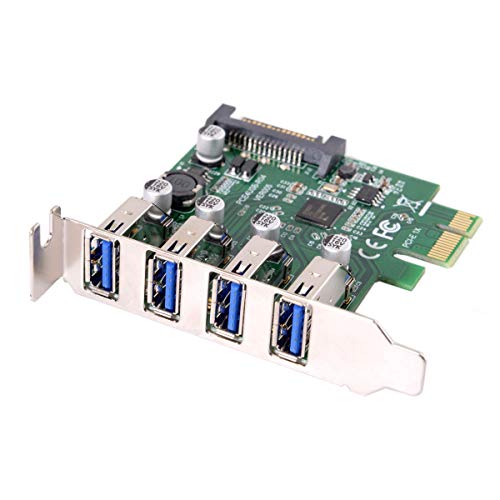 Cablecc Low Profile 4 Ports PCI-E auf USB 3.0 HUB PCI Express Erweiterungskartenadapter 5 Gbit/s für Motherboard von cablecc