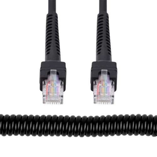 cablecc RJ45 Stretch-Spiralkabel Cat6 8P8C UTP LAN Ethernet Netzwerk Patch-Verlängerungskabel 6,56 FT/2,0 M von cablecc