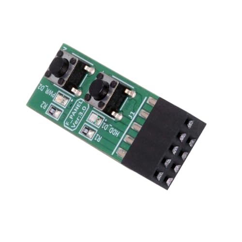 cablecc Reset Power Jumper Mainboard 9Pin Power Starter Board für Computer Switching Board Adapter mit Taste für Wartungsaufgabe von cablecc