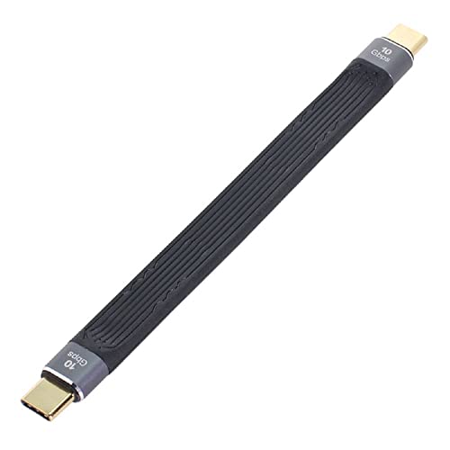 cablecc Typ-C USB-C Stecker auf Stecker USB 3.1 10Gbps Flaches Slim FPC Datenkabel für Laptop & Telefon 13cm von cablecc