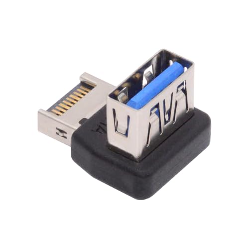 cablecc Typ-E USB 3.1 Frontpanel-Header-Stecker auf Typ-A USB 3.0-Buchse, Datenadapter, nach oben abgewinkelt, 90 Grad für Motherboard cablecc Typ-E USB 3.1 Frontpanel-Header-Stecker auf Typ-A USB 3.0-Buchse, Datenadapter, nach oben abgewinkelt, 90 Grad für Motherboard von cablecc