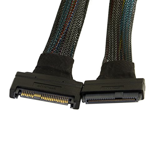 cablecc U.2 U2 SFF-8639 NVME PCIe SSD Kabel Stecker auf Buchse Verlängerung 50cm 68pin von cablecc