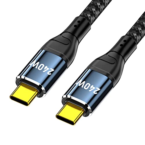 cablecc USB-C 240 W Typ-C-Kabel, 480 Mbit/s, 48 V, 5 A, kompatibel mit USB 2.0, 100 W, Aufladen für Laptop, Tablet, Handy, 50 cm von cablecc