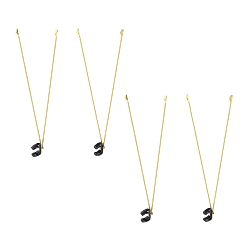 caeli 4er-Pack goldene Flaggenspreizer für Innenflaggen, Armlänge 19 Zoll/50 cm, German Flaggenspreizer Displayständer passend für Stangen mit 1 1/8" - 1 3/8" Durchmesser von caeli