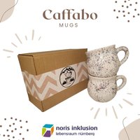 Wunderschöne, in Handarbeit Und Inklusiv Hergestellte Kaffeetassen - Kaffeebecher | 2Er-Set Der Farbe Weiß Mit Bunten Sprenkeln, 325Ml Wunderschöne, in Handarbeit Und Inklusiv Hergestellte Kaffeetassen - Kaffeebecher | 2Er-Set Der Farbe Weiß Mit Bunten Sprenkeln, 325Ml von caffabo