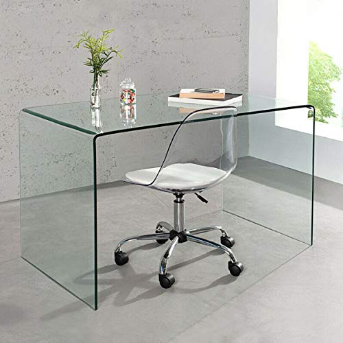 cagü Design Glasschreibtisch Schreibtisch Mayfair Glas transparent 120cm x 70cm von cagü