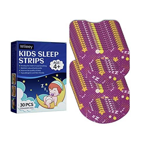 caigou 30 Stück Schlafstreifen für Kinder, Nasenatmung, hypoallergen, hautfreundlich, mildes Peeling, richtige Mundatmung von caigou