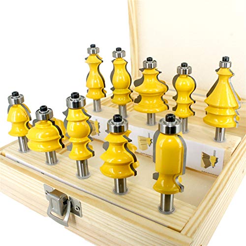 caihv- Hohe Schnittleistung 10 stücke 8mm Schaft architektonische Formteile Handlauf Router Bits Set Gehäuse Base CNC Line Holzbearbeitungsschneider Gesichtsmühle, Industrielle Werkzeuge von caihongwei