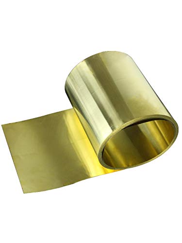 caihv-Metallblech 1m / Rollen dünn Messing Blech Streifen Gold Film hohe reinheit messingfolienplatte h62 dick 0,1/0,2/0,3/0,5 mm * breite 20/30 / 50mm, reines Blatt von caihongwei