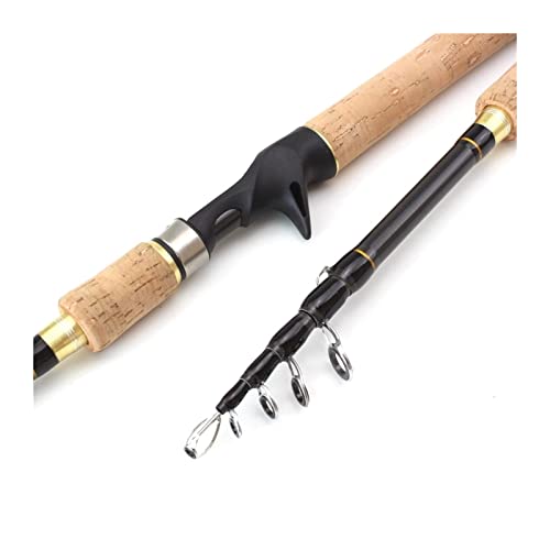 caihuashopping Angelrute Profi Angelrute Spinnen Angelrute M Power Hard Teleskop-Kohlefaser-Reiseraum-Holzgriff Angeln Rute (Color : Casting Rod, Length : 2.7 m) von caihuashopping